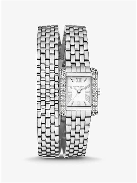 michael kors peyton double wrap watch|Petite Emery Pavé Silver.